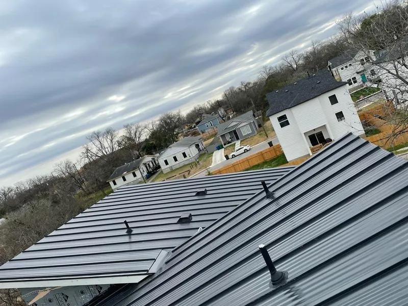 Standing seam metal roof panels with vents for Skylight Repair in Lawton